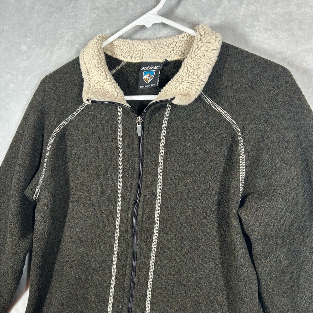 KUHL Alfpaca Fleece Sweater Jacket Full Zip Pullover Sherpa Women’s M Brown